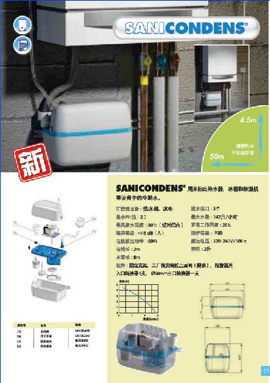 法國SFA空調(diào)冷凝水排水器污水提升器升利凝凈SANICONDENS