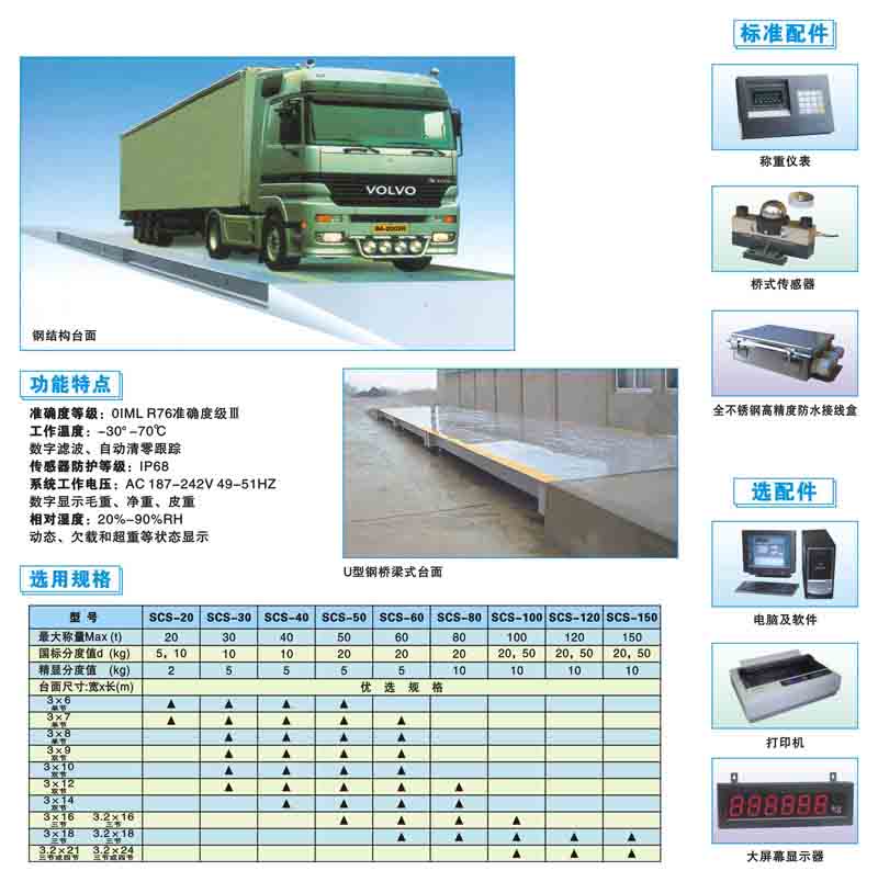 30噸汽車衡，50噸地上衡，60噸電子汽車衡，80噸地下衡