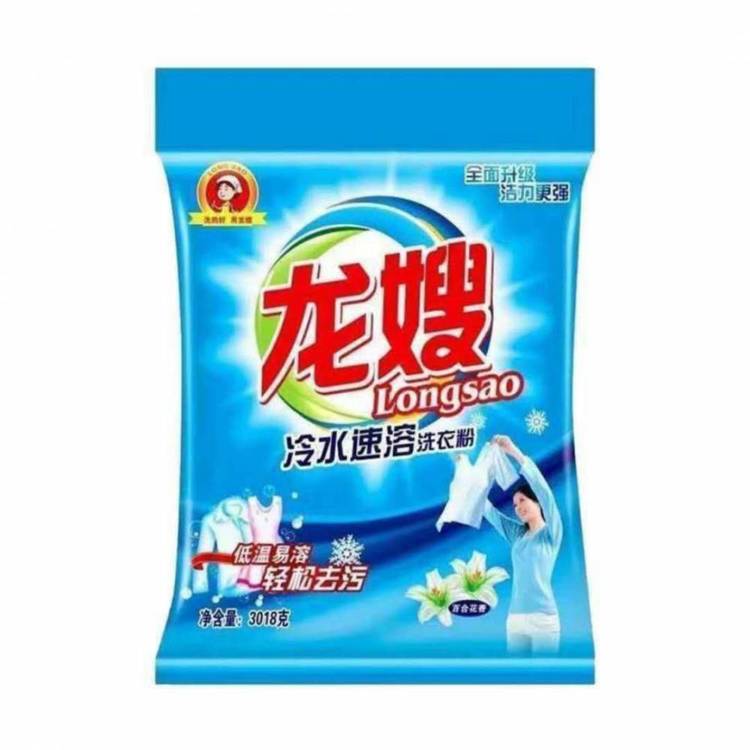 四川省南充市洗衣粉招***代理商龍嫂3018克冷水速溶洗衣粉白衣亮白彩衣不掉色