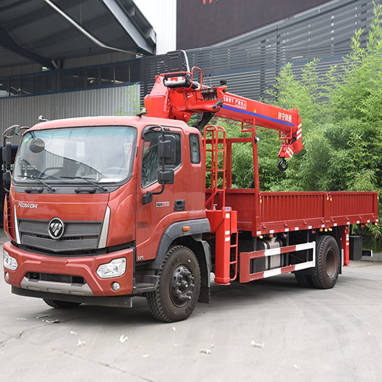 8噸福田隨車吊帶平板4節(jié)直臂型號齊全方便快捷小噸位大用途