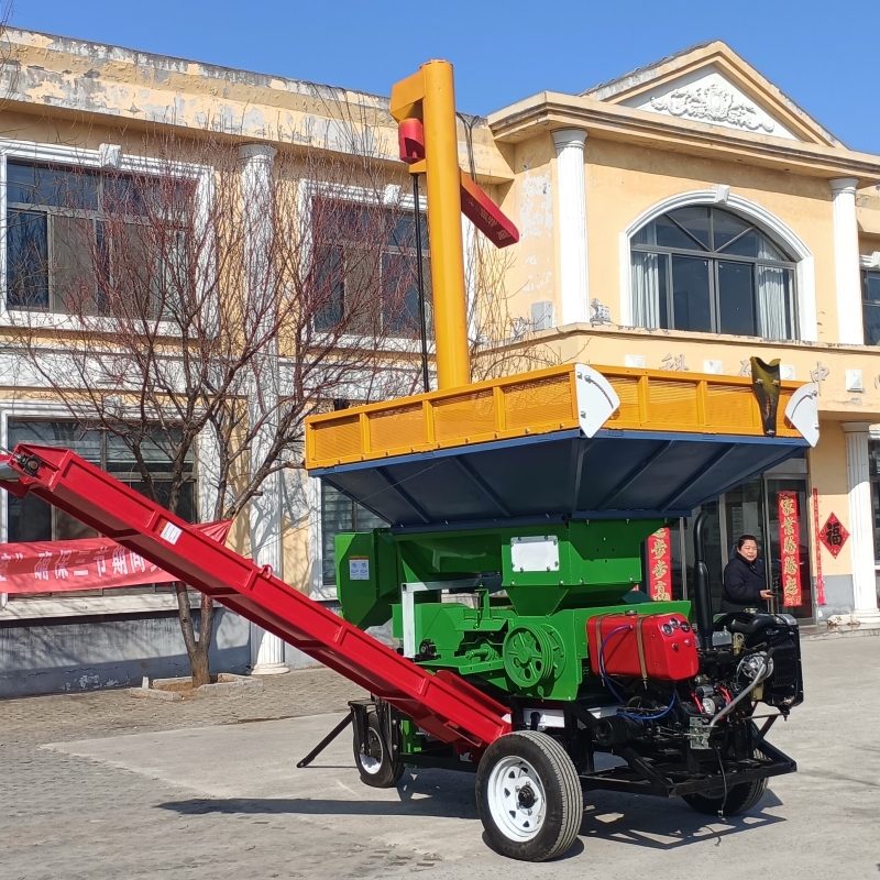 大型玉米脫粒機(jī)鏟車上料打玉米機(jī)多杠雙筒脫苞米機(jī)