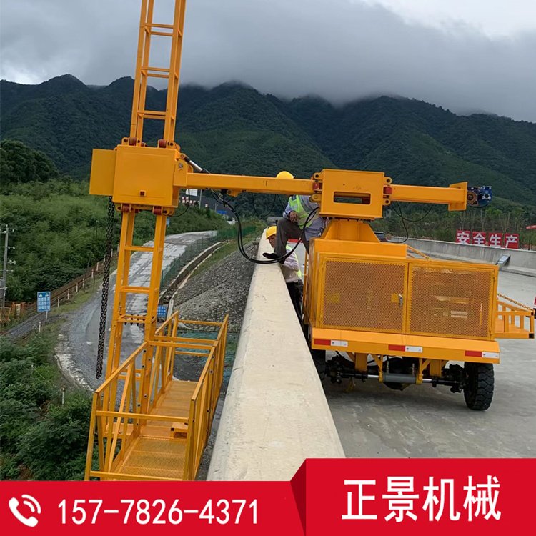 橋梁集中落水管施工車(chē)吊籃長(zhǎng)6m跨寬1.6m公路橋可用橫豎管一起裝