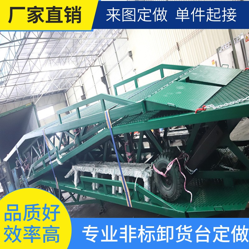 移動式登車橋尺寸圖紙移動式登車橋折疊方法叉車移動登車橋