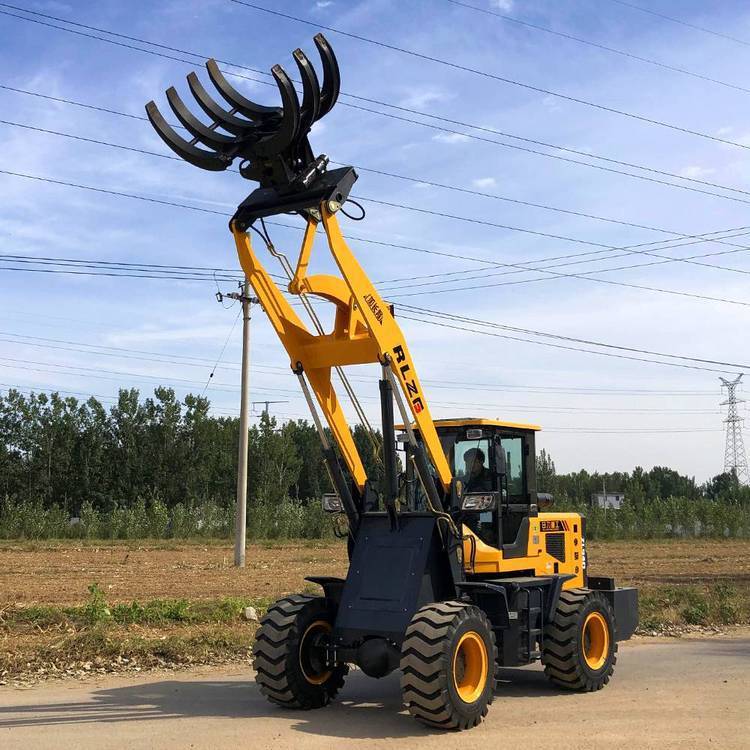 加高臂抓木機(jī)小型抓草機(jī)2030鏟車式抓木機(jī)日力重工旋轉(zhuǎn)抓頭抓草機(jī)