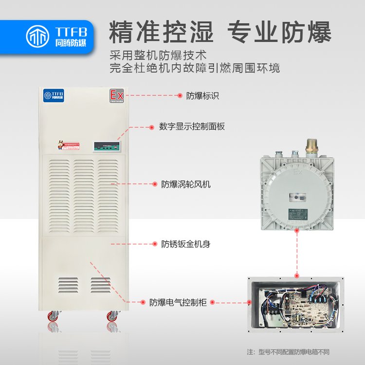 化工廠危化品倉庫易燃易爆場所用防爆除濕機BCF-7