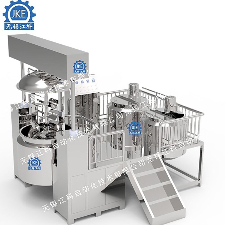 江科固定式真空乳化機牙膏面霜化妝品設(shè)備均質(zhì)乳化罐真空乳化鍋