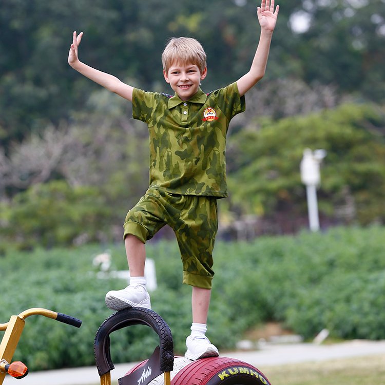 安伊寶寶初中校服套裝中學(xué)生畢業(yè)班服夏運動會開幕式服裝舒適透氣