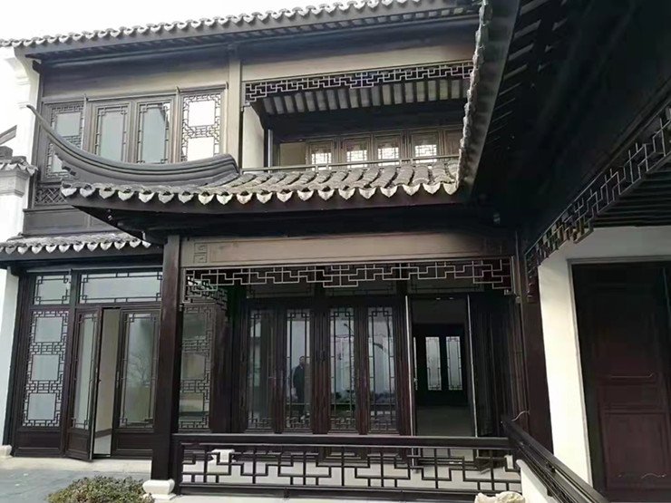 園林寺廟中式建筑鋁合金梁托古建彩繪斗拱復(fù)古裝飾