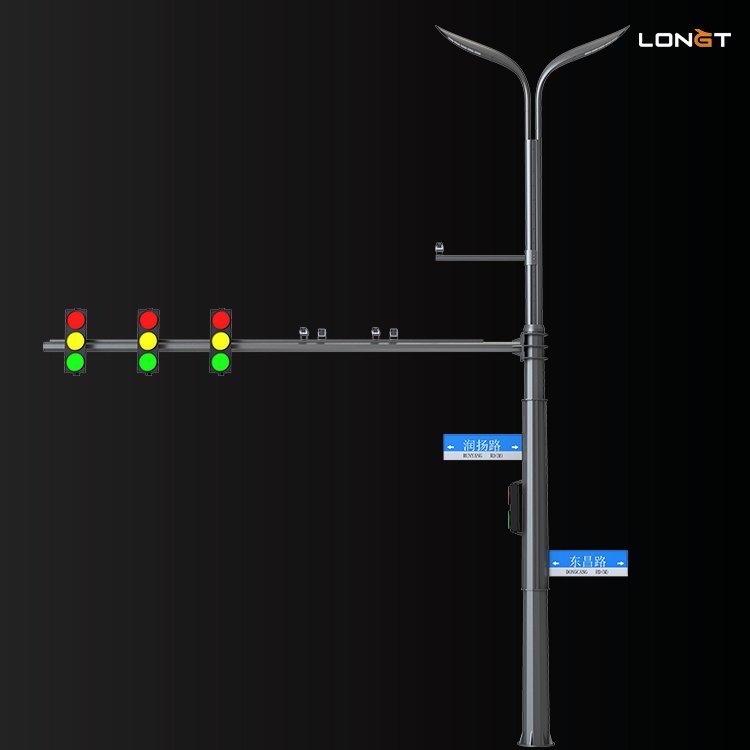 5G智慧綜合桿多功能合桿智慧共桿綜合交通信號(hào)燈指示牌路燈監(jiān)控桿