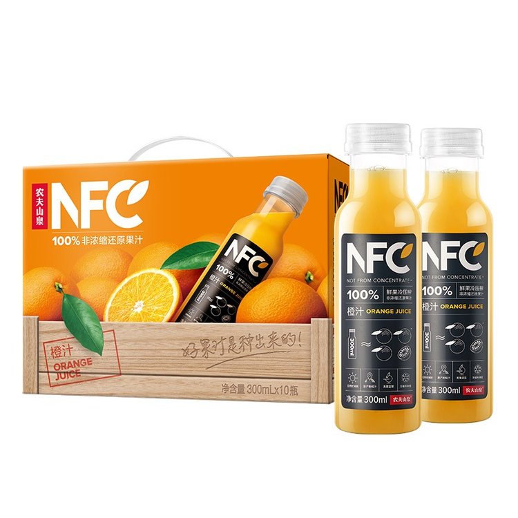 農(nóng)夫山泉NFC橙汁300ml*10瓶重慶團(tuán)購批發(fā)中心