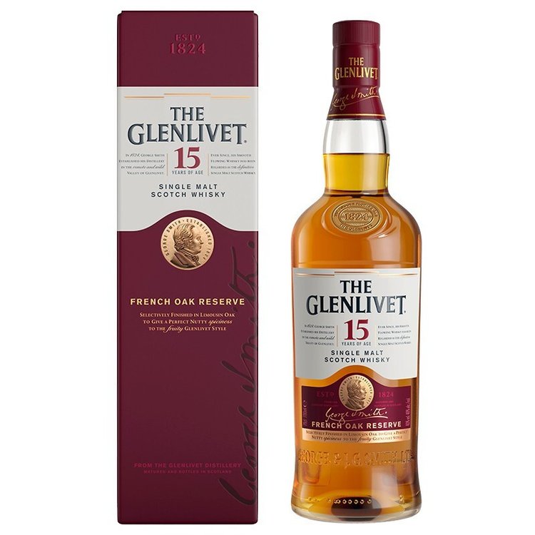 格蘭威特15年（Glenlivet）陳釀蘇格蘭單一麥芽威士忌洋酒700ml重慶批發(fā)