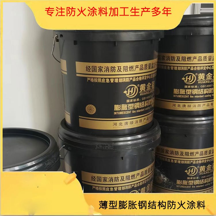 黃金羽鋼結(jié)構(gòu)防火涂料膨脹型發(fā)泡隔熱涂料薄型水性顆粒型耐火涂料