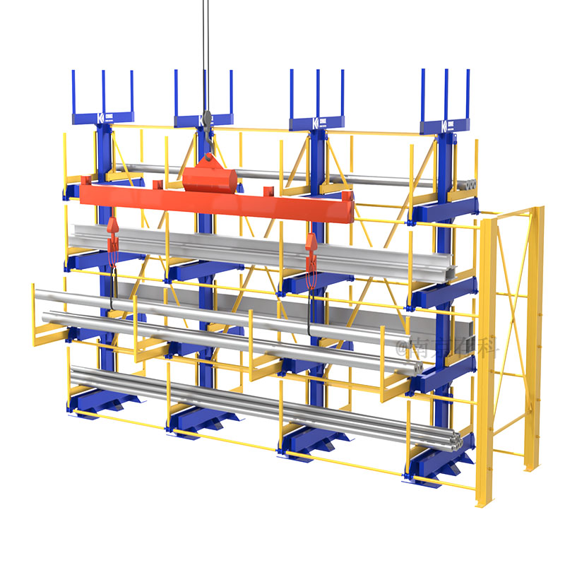 存科伸縮懸臂式貨架棒料圓鋼架鋼管存儲架可定制