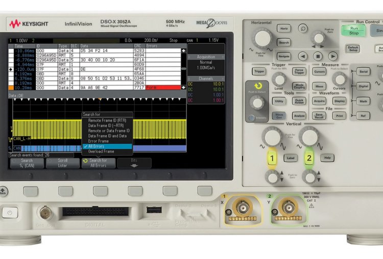 安捷倫Keysight是德DSOX3052A示波器：500MHz，2通道