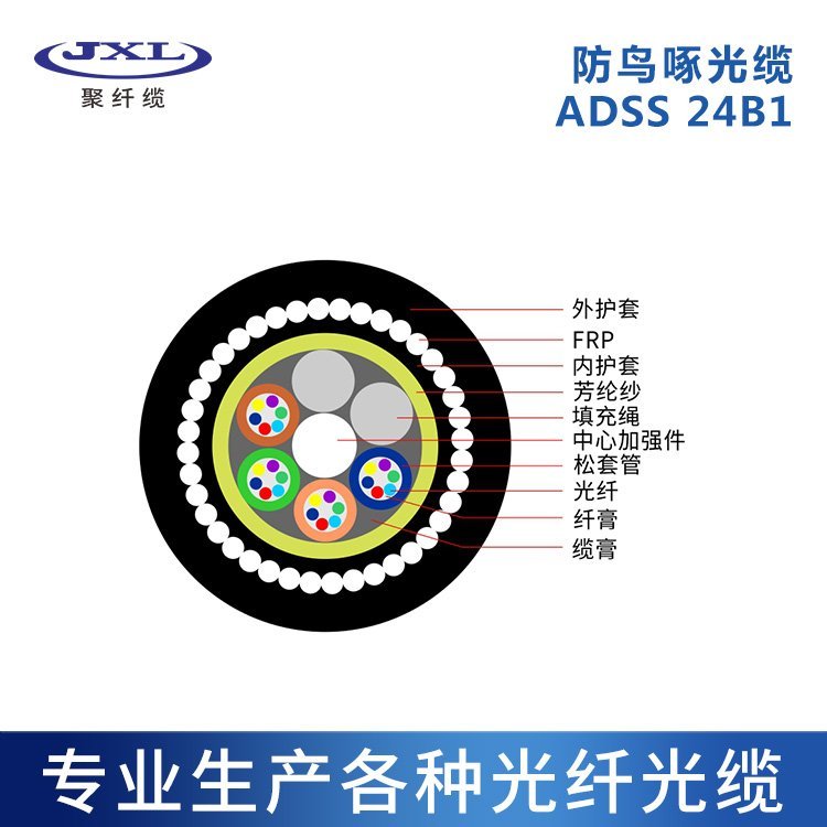 聚纖纜廠家定制48芯ADSS電力光纜