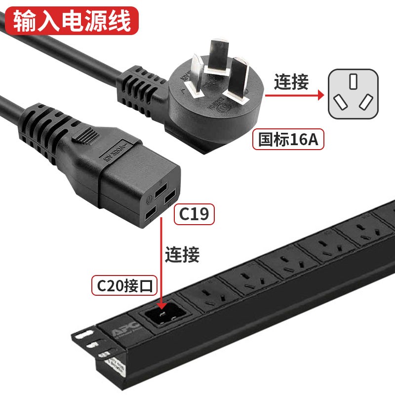 機(jī)柜PDU插座Easy機(jī)架式插排EPDU1016B-GB8個(gè)國(guó)標(biāo)10A接口