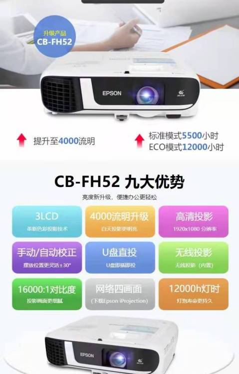 愛普生投影機(jī)FH52,FH06,X49,W52,CB-2255U,L530U