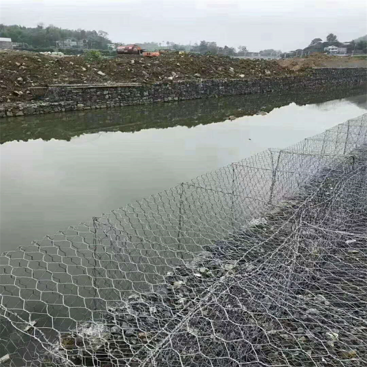 格賓石籠網鉛絲石籠網箱河道護坡雷諾護墊賓格網石籠網墻固濱籠