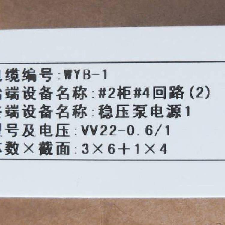 麗標(biāo)佳能光纜通信掛牌30*68雙孔電力電纜標(biāo)牌