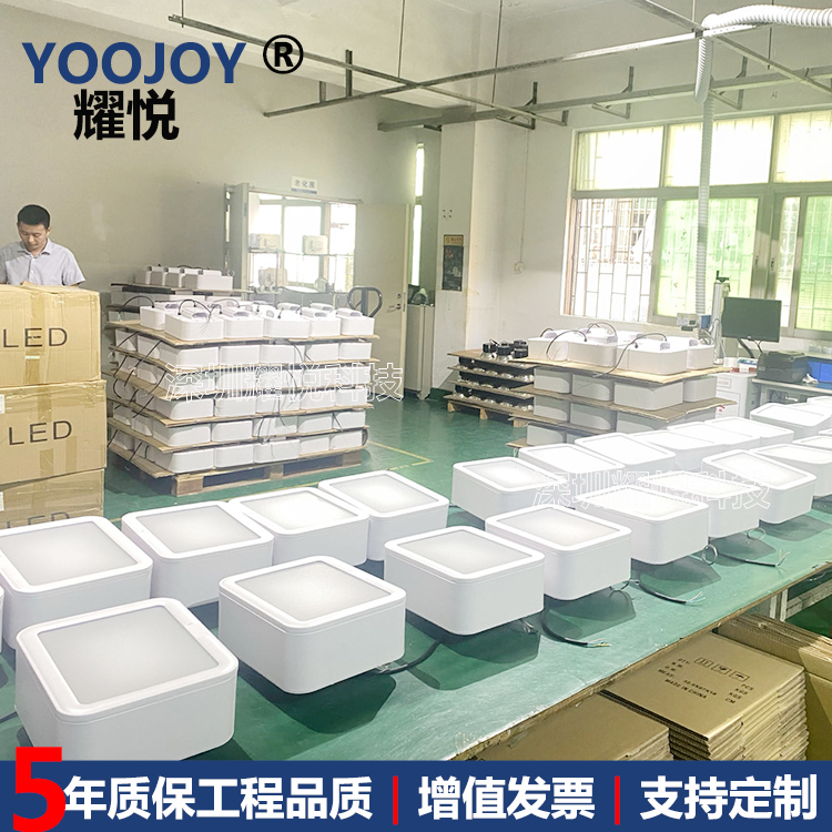 雨棚通道照明鐵路交通方形吸頂燈月臺(tái)方燈加油站燈具40W連廊照明