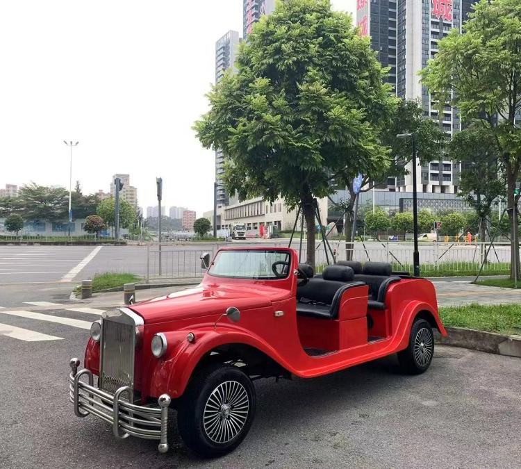 傲虎敞篷老爺車八座敞篷式電動(dòng)觀光車多用途景區(qū)游覽車廣東出租