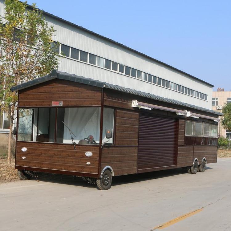 8米長的木屋餐車加長加寬的餐車廚房就餐一體車億品香多功能小吃車