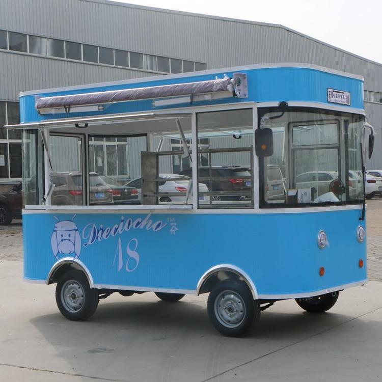 億品香四輪奶茶車移動快餐車商用車內用餐車供應批量小吃車電動四輪小吃車