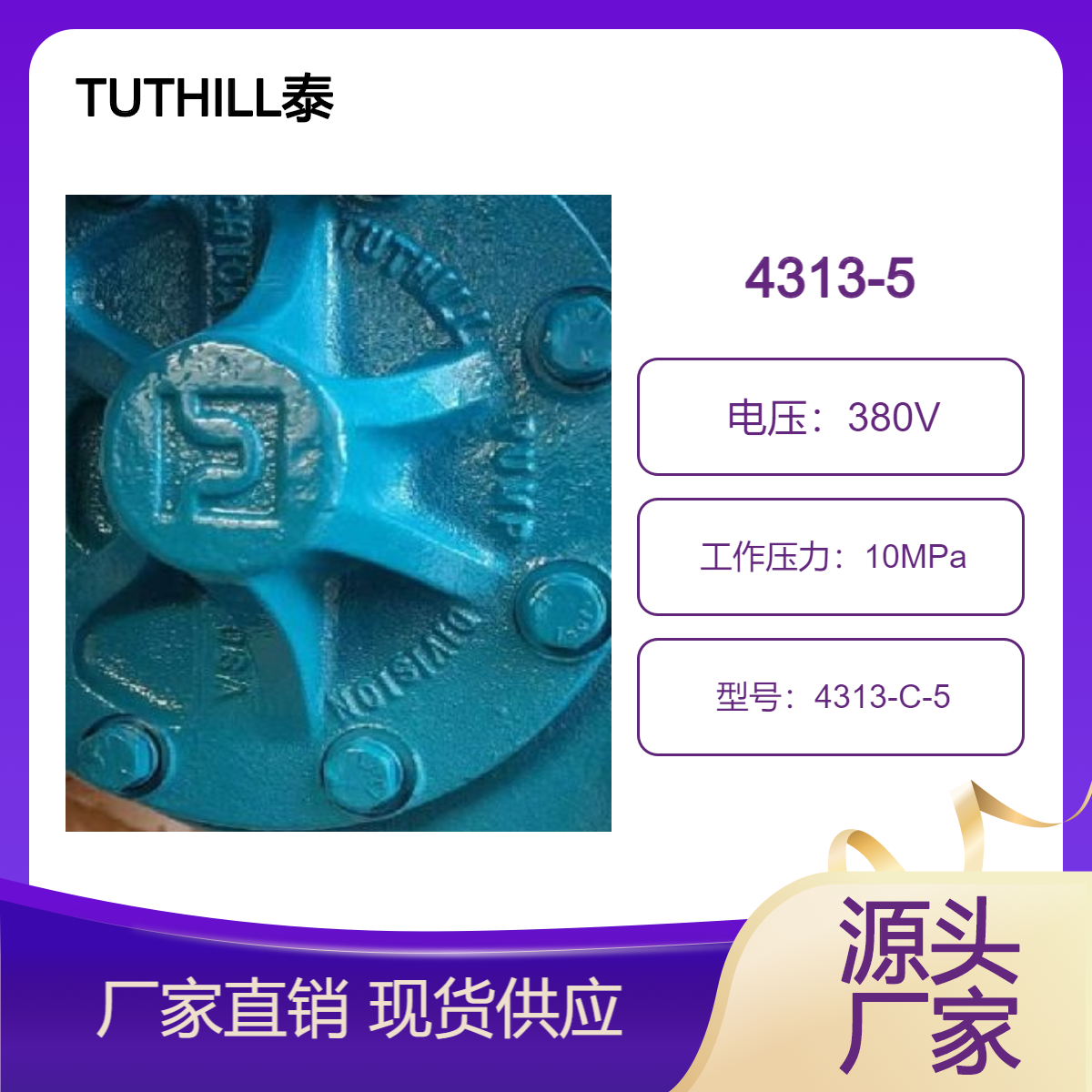 TUTHILL泰悉爾內嚙合齒輪泵4313-C-5可反轉液體流向不變