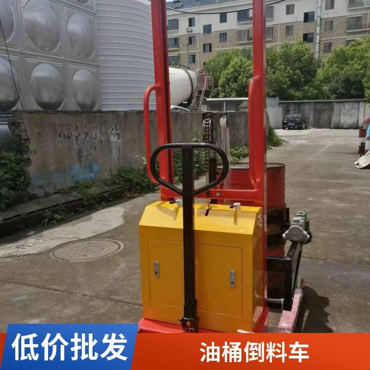 氣動倒料機電動翻轉(zhuǎn)倒料車氣翻送料器鐵桶油桶車廠家