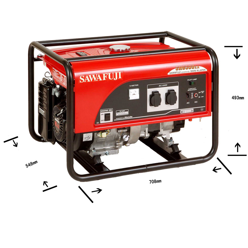 原裝日本澤藤本田汽油5KW單相移動(dòng)車載發(fā)電機(jī)組SH6500EX