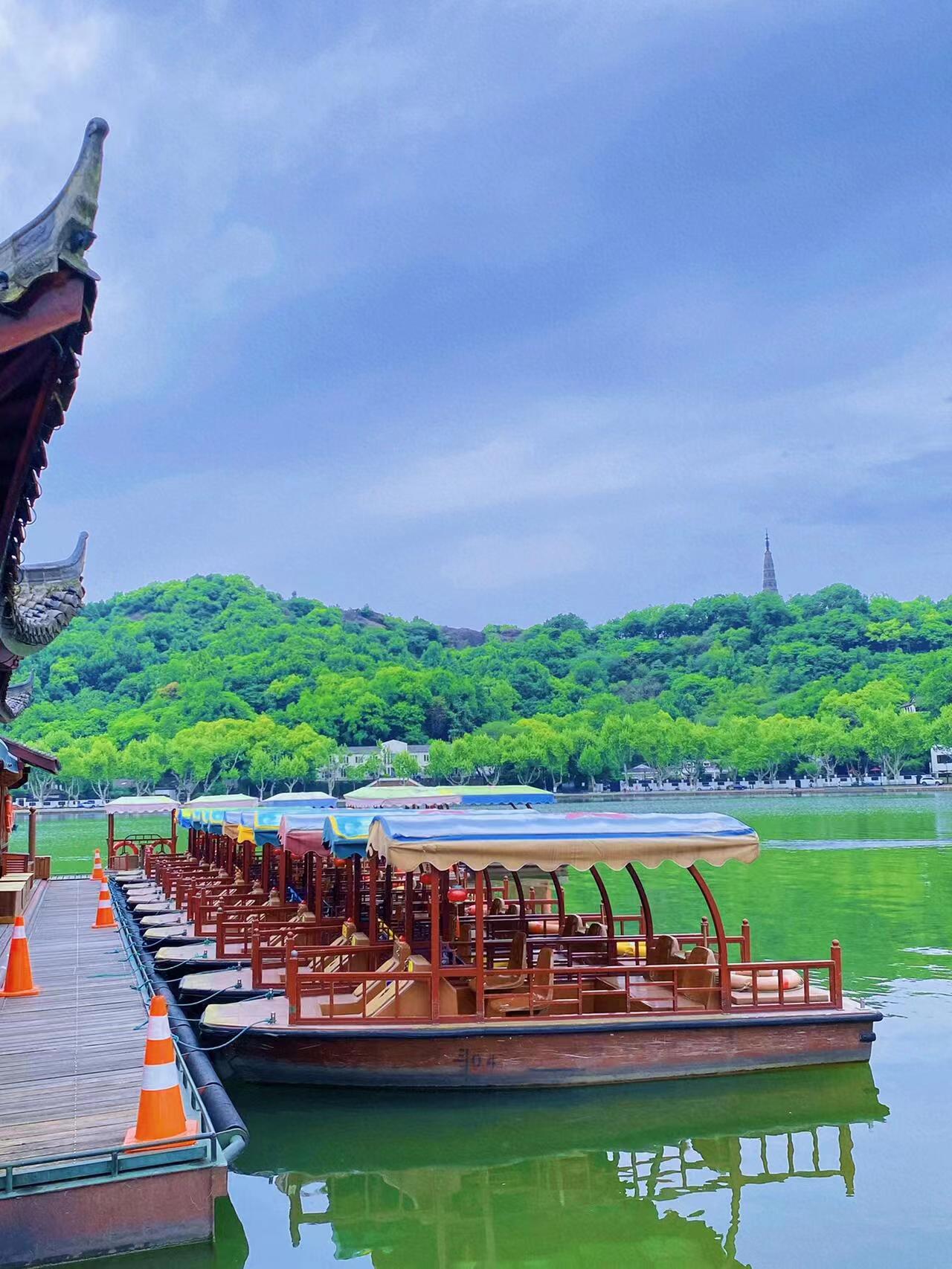 木船公園游船仿古畫舫船景區(qū)游樂(lè)觀光電動(dòng)自排水船