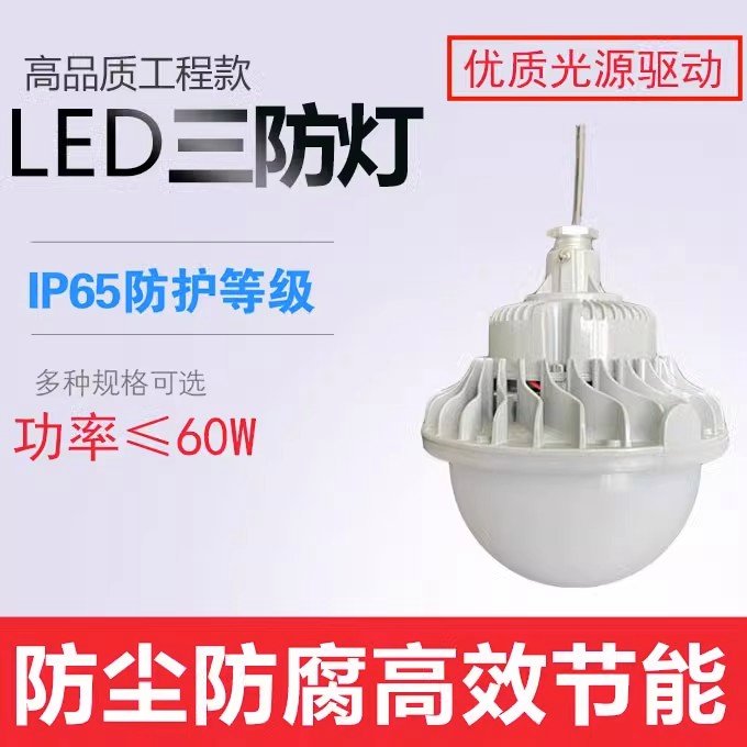 FGV6215LED三防燈防水防塵防腐糧倉(cāng)壁裝吊桿吸頂燈護(hù)欄式三防彎燈