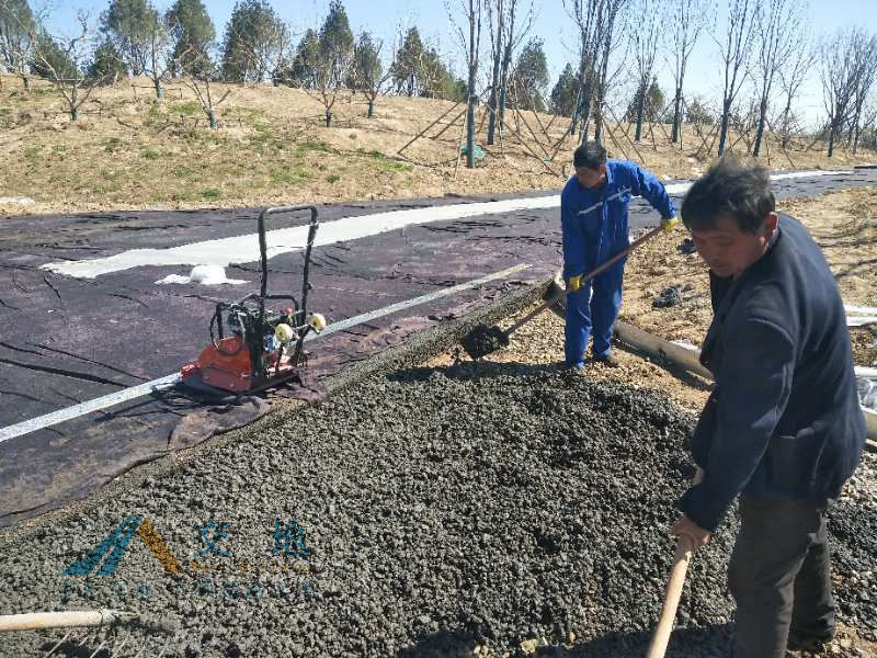 露骨料透水混凝土增強劑膠結(jié)料健康步道海綿城市建設(shè)材料