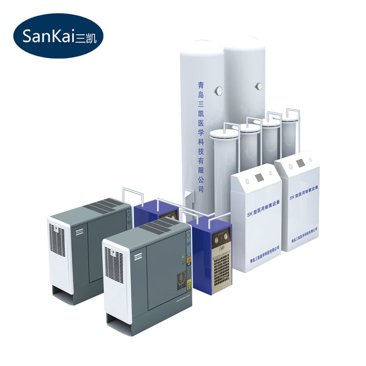大型分子篩制氧機三凱醫(yī)用中心供氧設備變壓吸附制氧