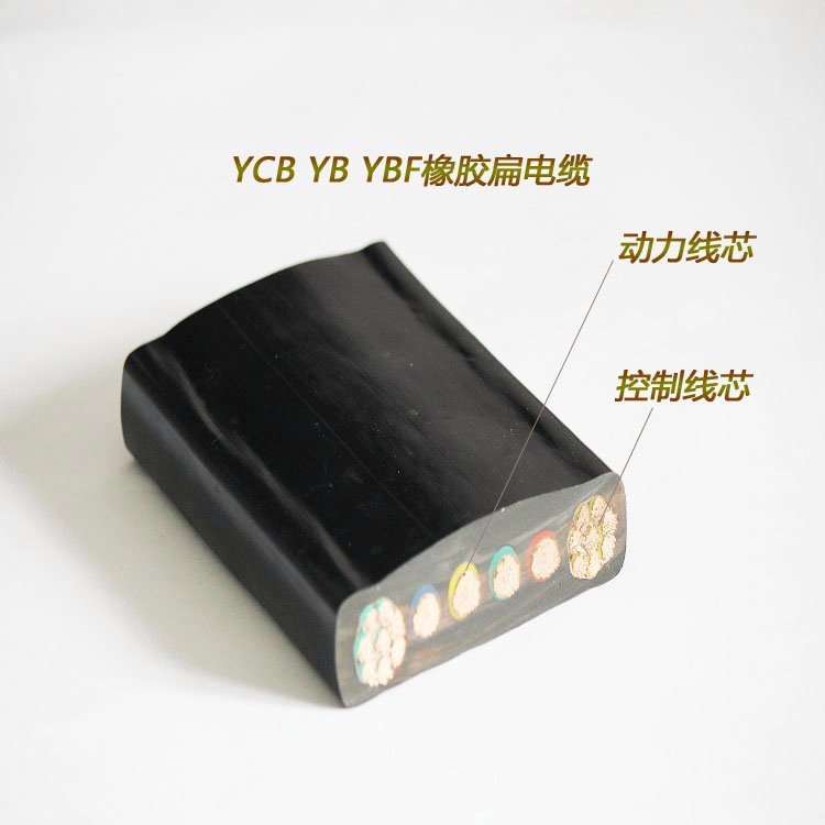 YVFBR系列硅橡膠扁電纜扁型橡套線橡套軟電纜介質(zhì)損耗小