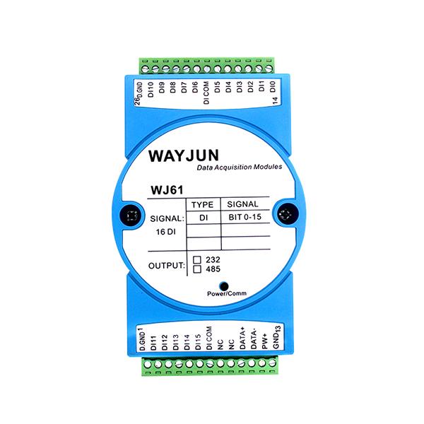 數(shù)據(jù)采集遠(yuǎn)程DI模塊\/16路DI轉(zhuǎn)rs232\/傳感器信號(hào)DO轉(zhuǎn)RS485