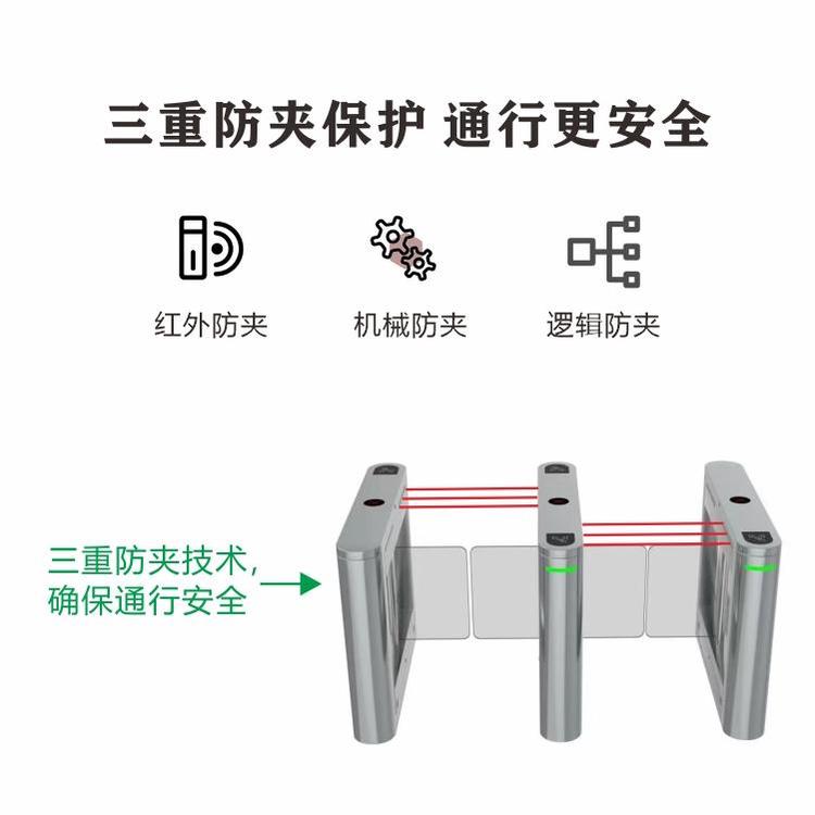 紐達智能通道閘機人體測溫三輥閘適用寫字樓學校