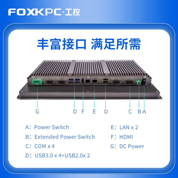 FOXKPC工控一體機(jī)工業(yè)電腦自動(dòng)化控制設(shè)備15寸接口豐富