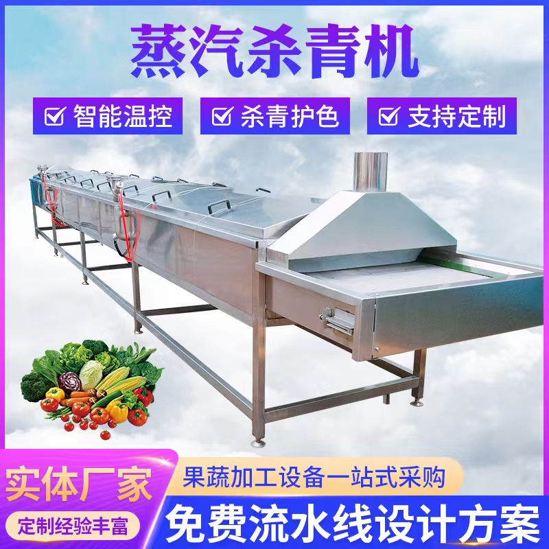 商用大型果蔬蒸汽殺青機(jī)全自動(dòng)連續(xù)式茶葉殺青設(shè)備