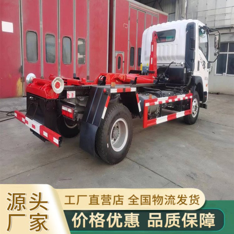 車(chē)廂可卸8方建筑垃圾清運(yùn)車(chē)載重10噸配移動(dòng)勾臂箱垃圾砂石料轉(zhuǎn)運(yùn)