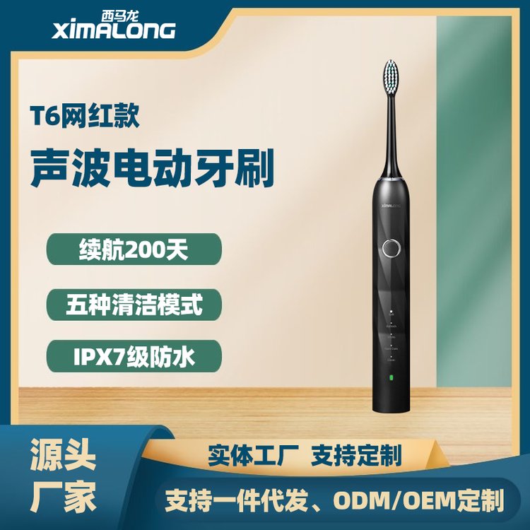 西馬龍T6電動(dòng)牙刷熱款電動(dòng)式加工定制源頭廠家