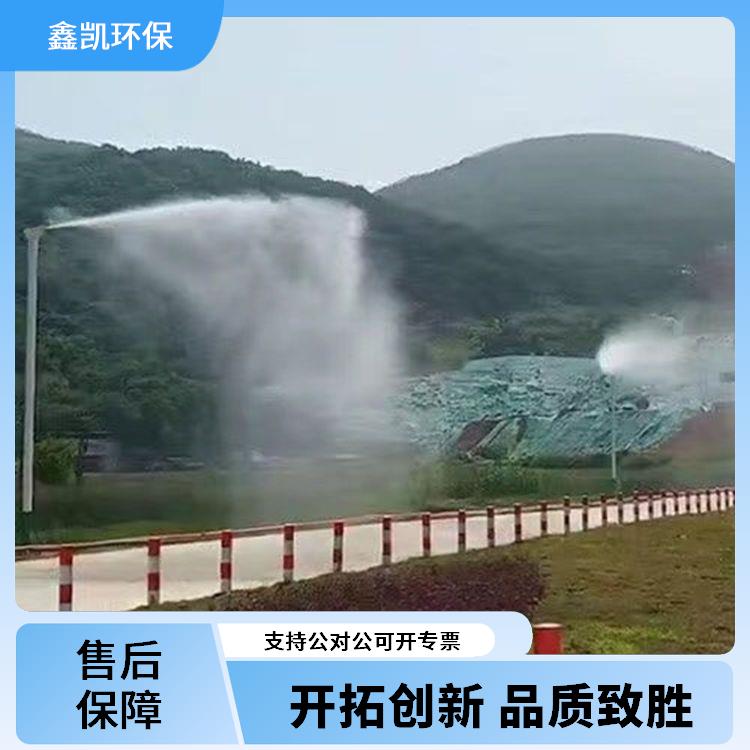 工地霧樁噴淋定時控制鑫凱旋轉霧樁噴霧設備省時省力省人工加濕