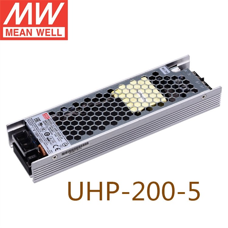 明緯（MEANWELL）UHP-200-5超薄LED顯示屏開關(guān)電源模塊220V轉(zhuǎn)5v