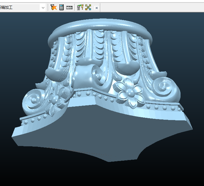 工大數(shù)控泡沫羅馬柱石材柱頭立體STL雕刻圖圓雕圖三維圖精雕圖