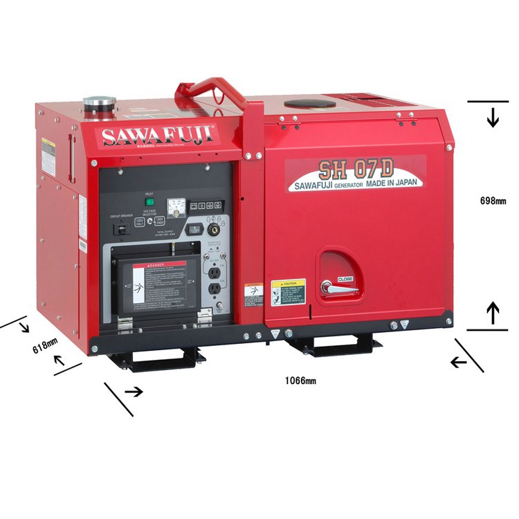 原裝日本澤藤柴油靜音型車載移動式發(fā)電機(jī)SH07D型號