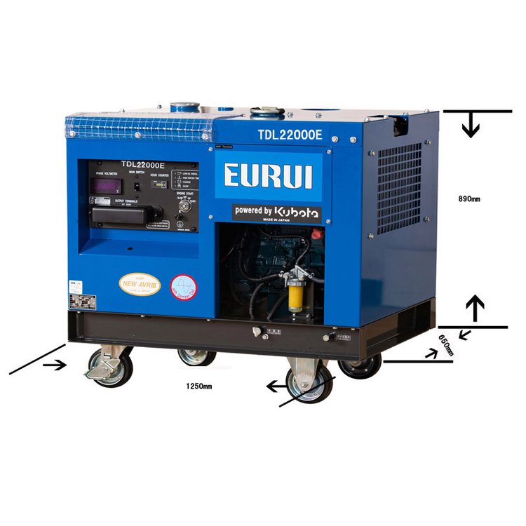 博睿辰翔東洋柴油17.5KW單相發(fā)電機TDL22000E型號