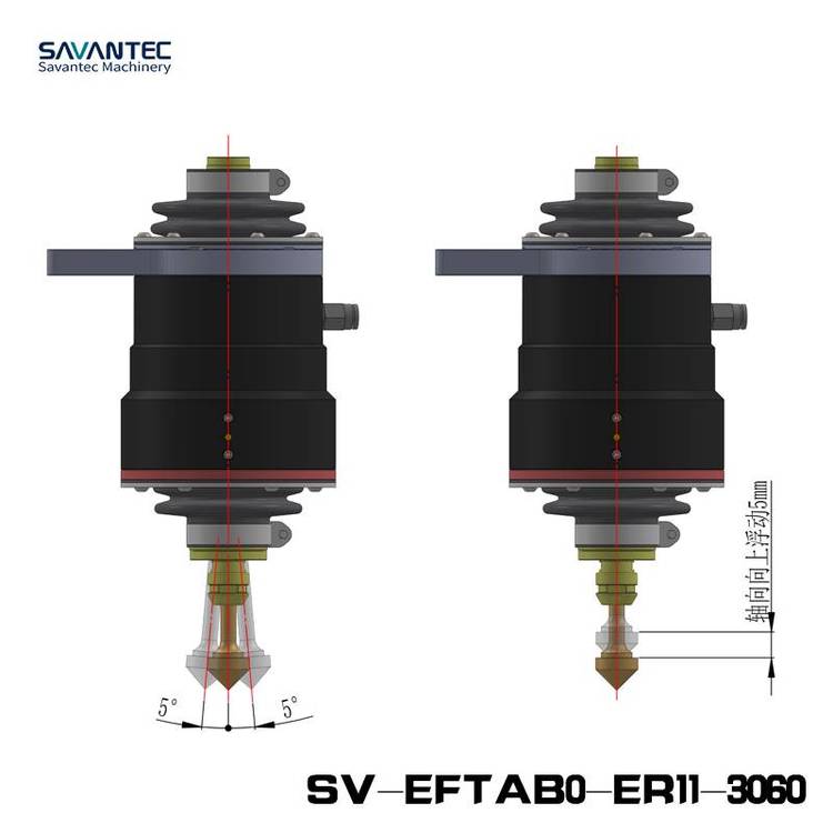 賽萬特萬向機(jī)器人氣動(dòng)浮動(dòng)打磨頭去毛刺主軸SV-EFTAB0-ER11